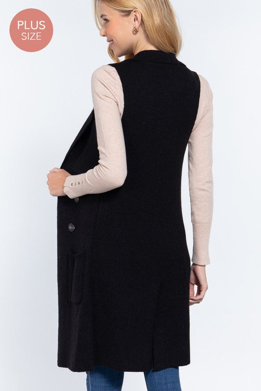 PS Sleeveless Sweater Vest BLACK