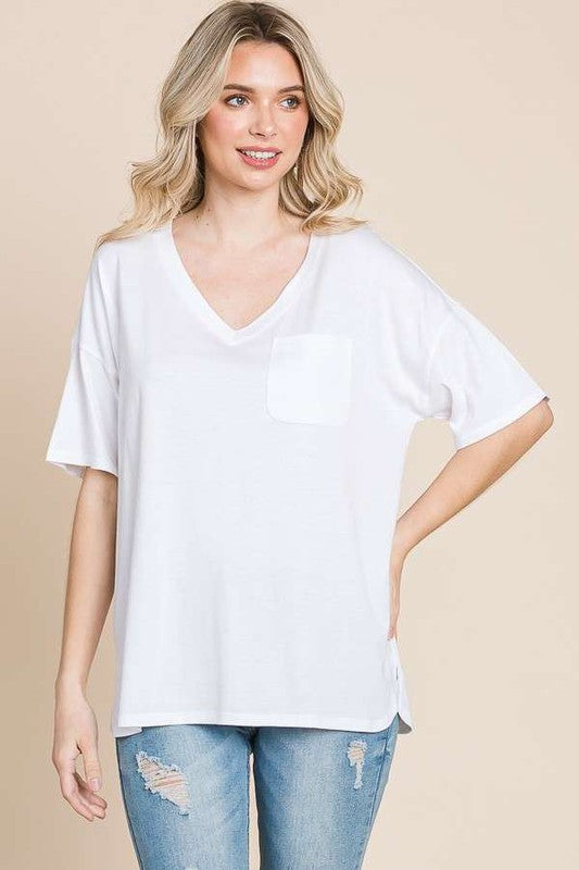 PS Classic V Neck WHITE