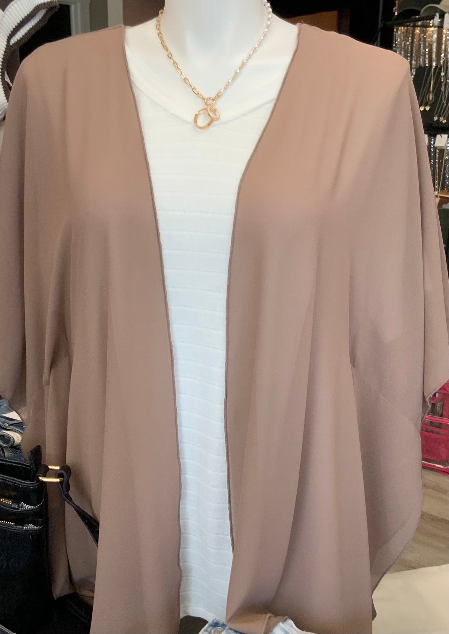 Dolman Kimono Cardi MOCHA