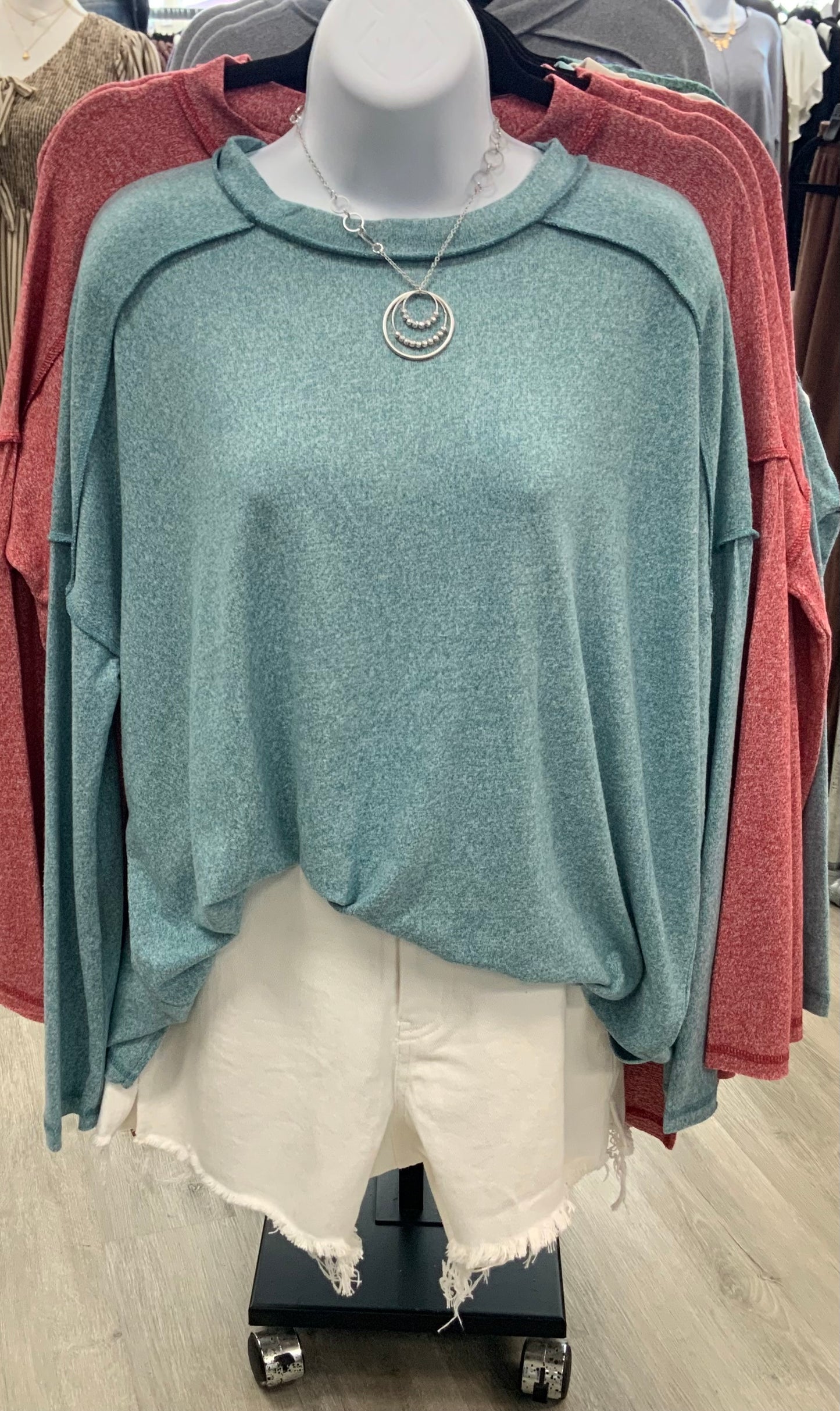 Melange Hacci Hi-Low TEAL