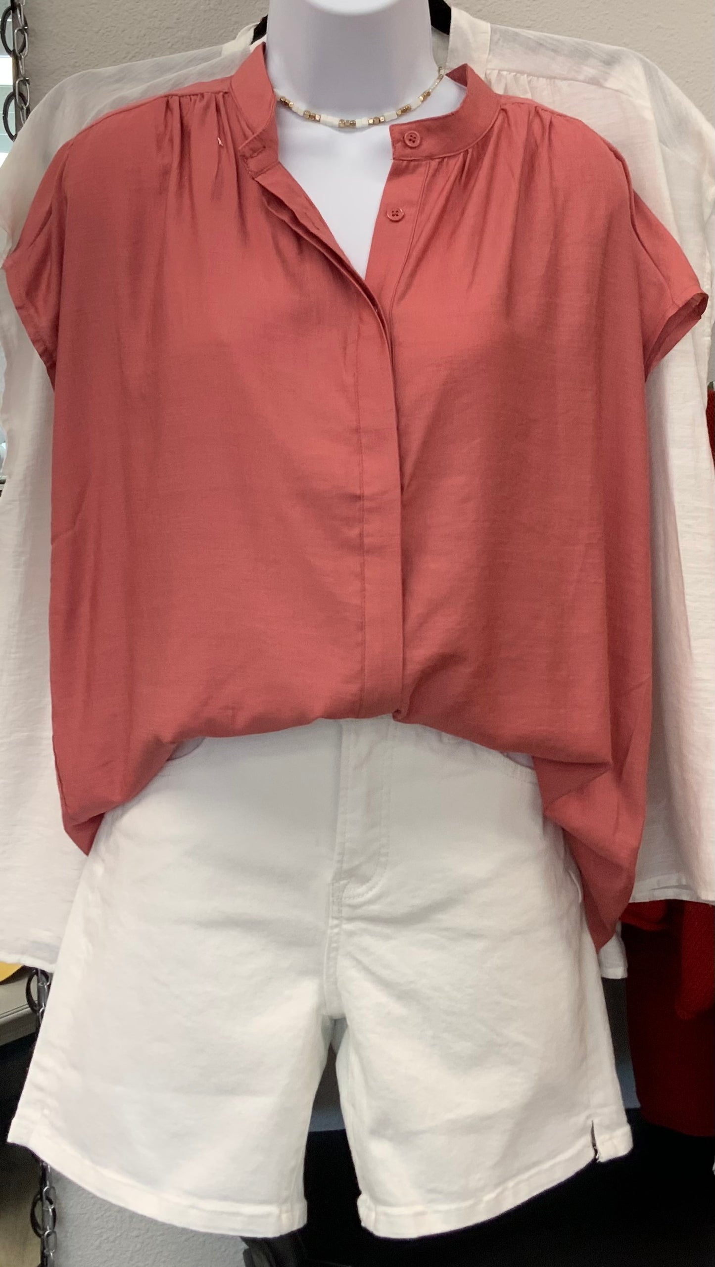 Henley Button Down Texture SIENNA
