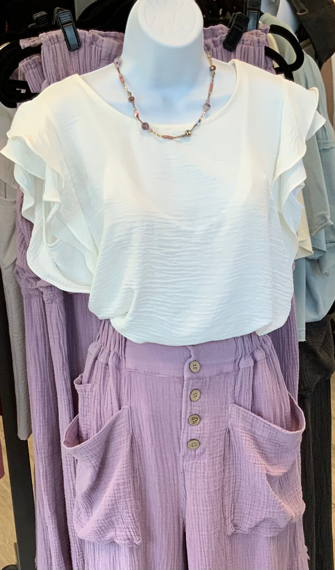 Wendy Ruffled Sleeve IVORY