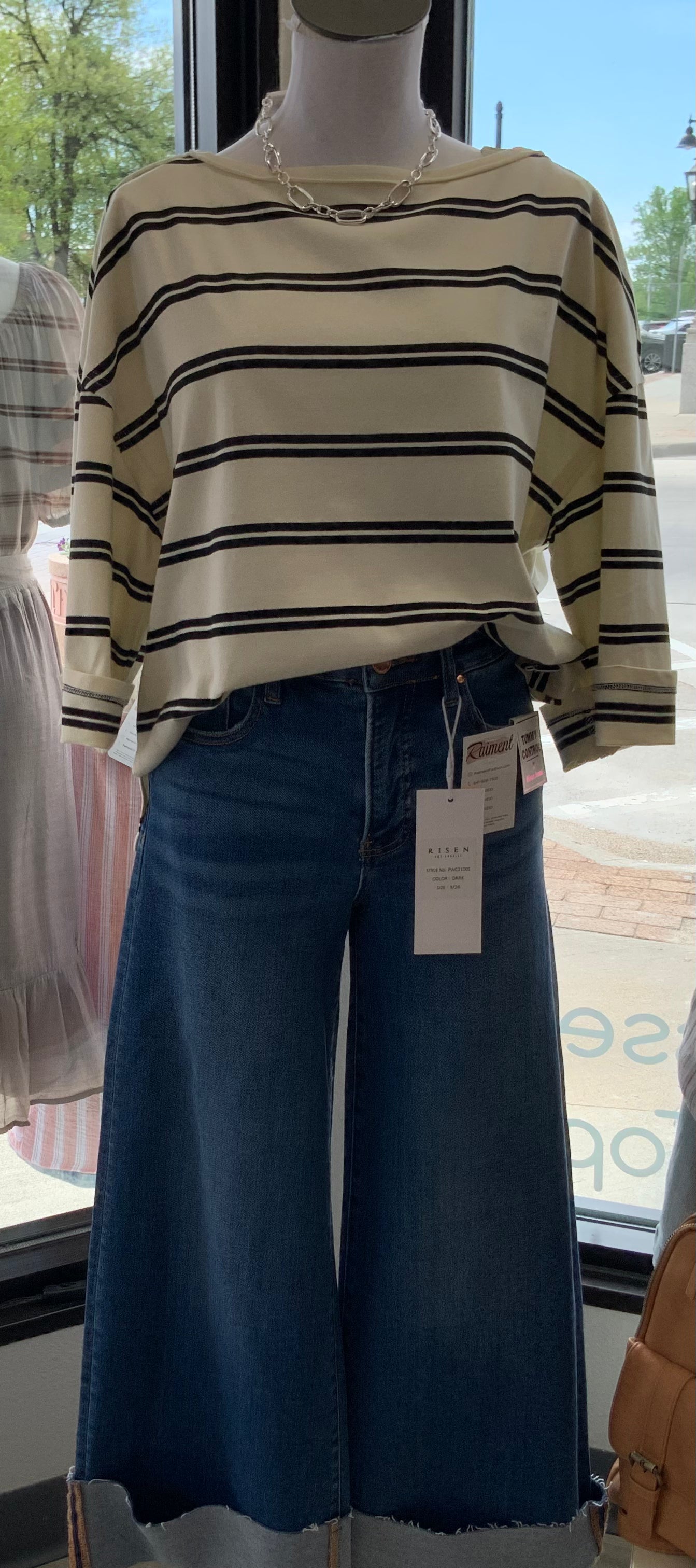 Everyday Stripe Relaxed BLACK