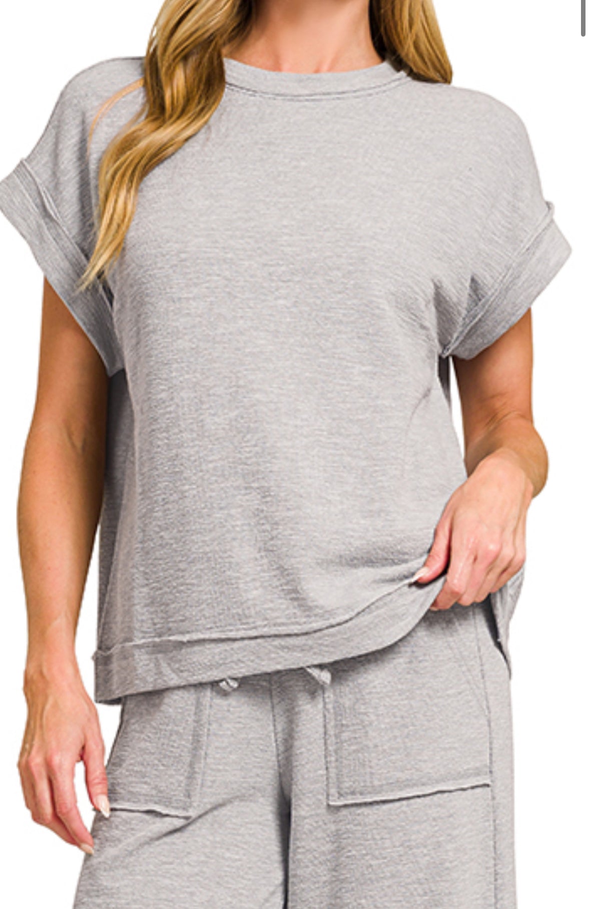 Slub Tee & Pant Set SLEET 29.5"