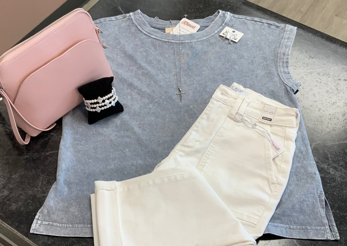 Lived~In Luxe Tee SKY