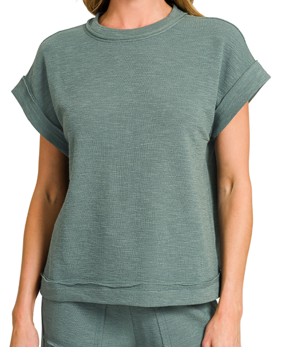 Slub Tee & Pant Set JADE 29.5"