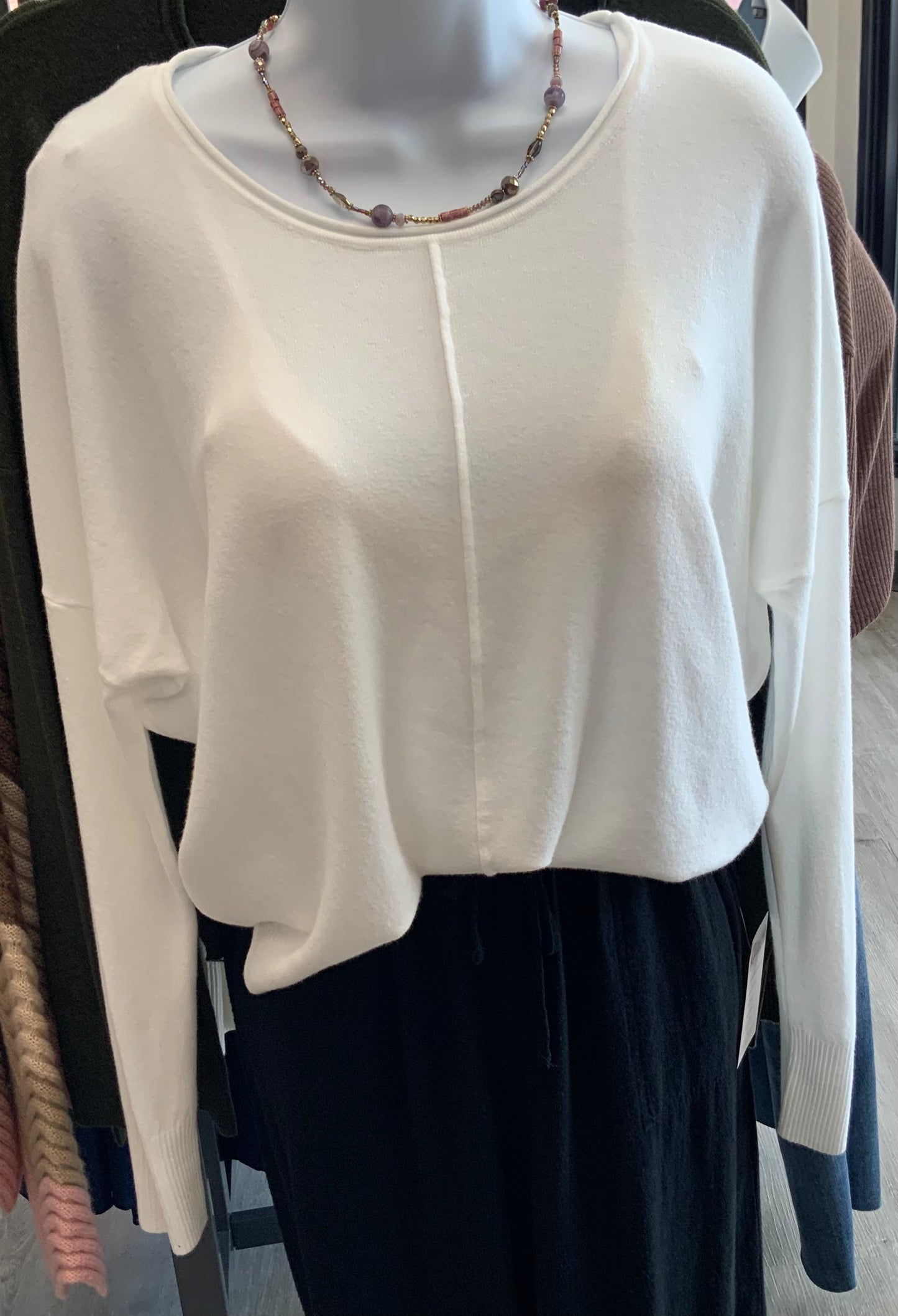 Trudi RIbbed Knit Hoodie BEIGE