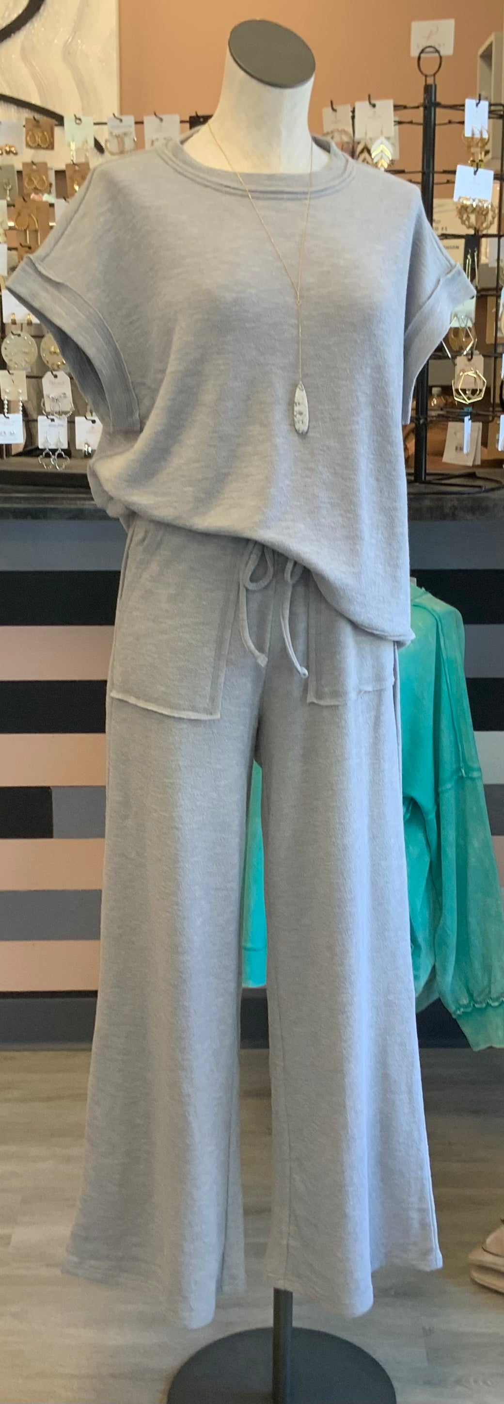 Slub Tee & Pant Set SLEET 29.5"