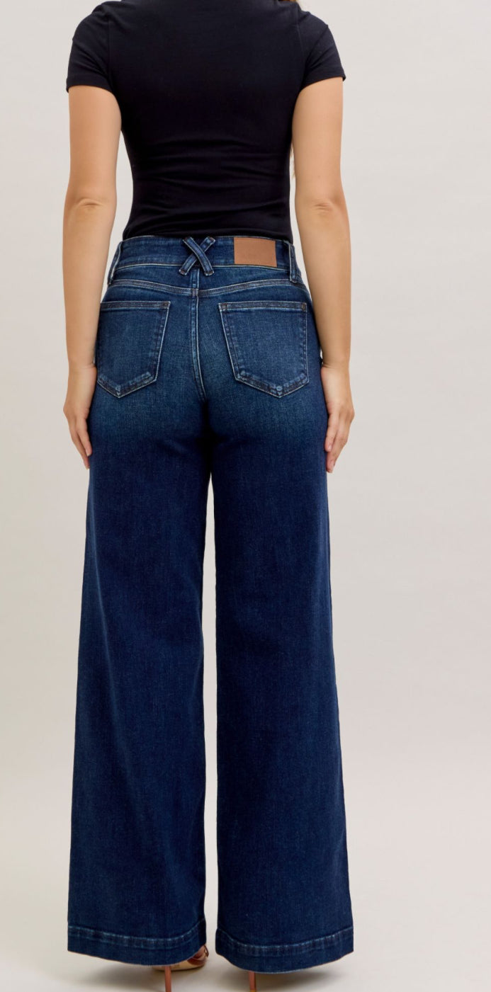 JUDY BLUE HR Trouser Wide Leg 31"