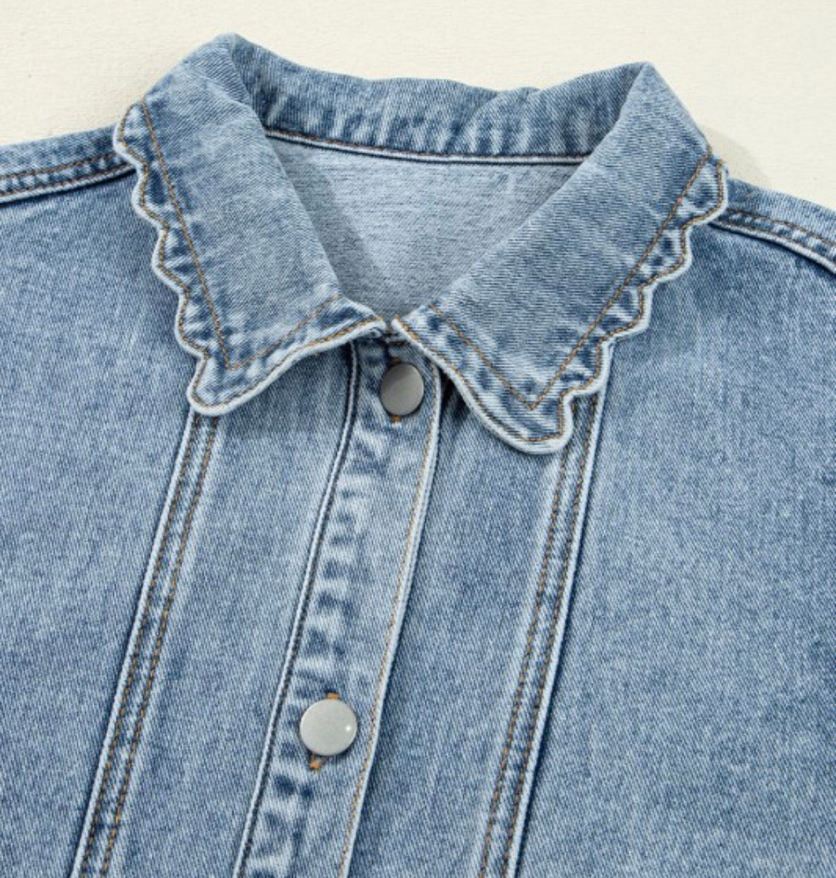 Detail Trim Denim Jacket