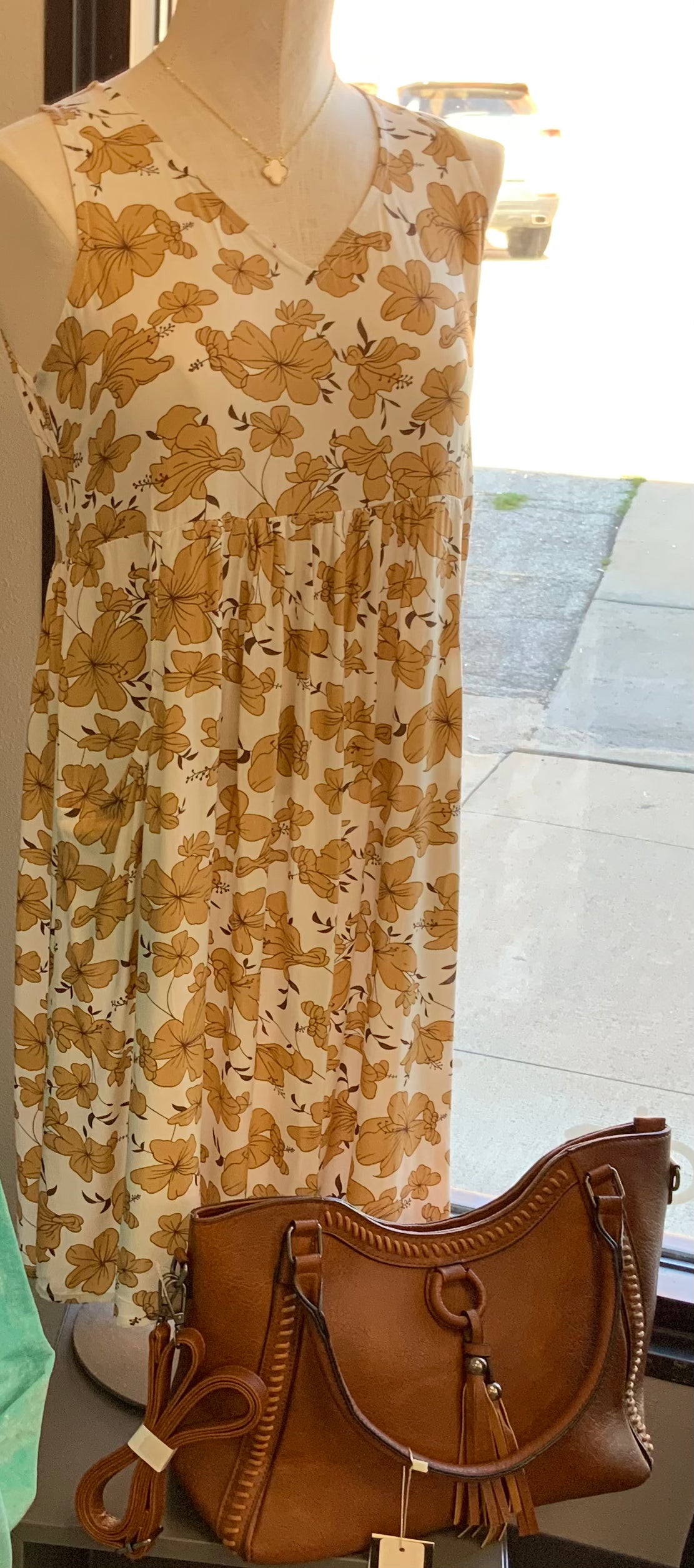 Babydoll Floral Dress MUSTARD