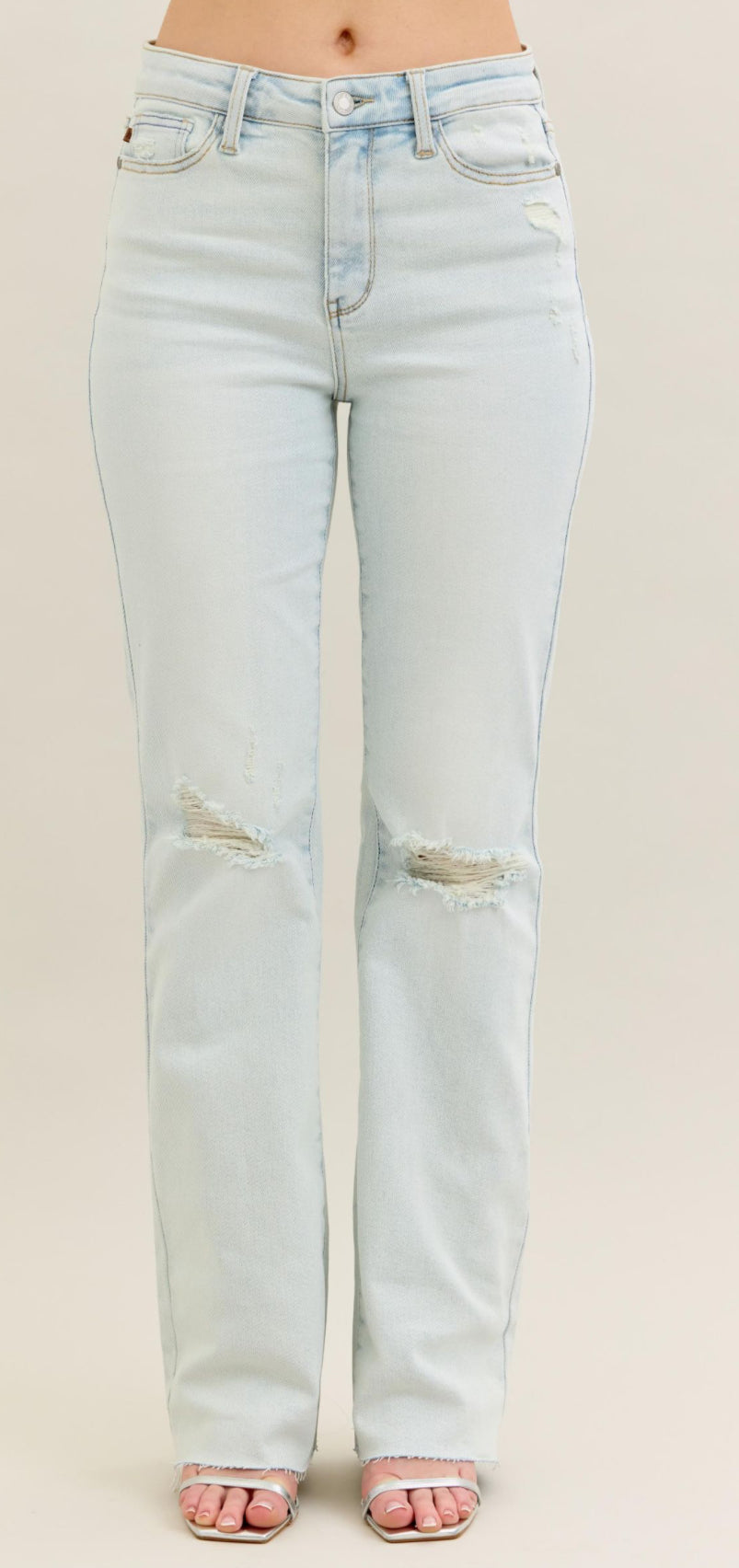 JUDY BLUE MR Fray Hem Bootcut 32"