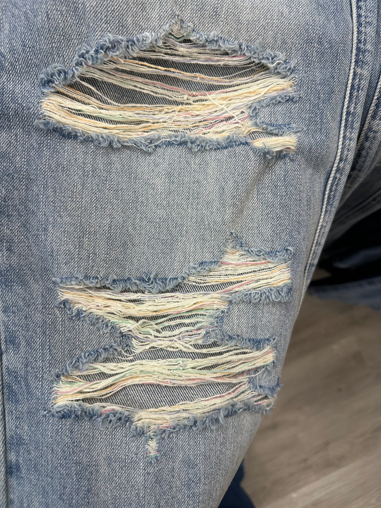 JUDY BLUE HR Pastel Fray Rigid 32"