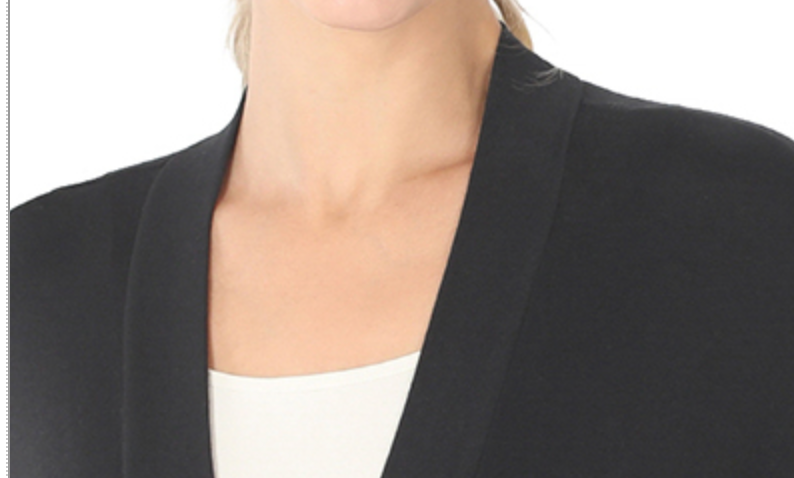 Crepe Cocoon Wrap Cardigan BLACK