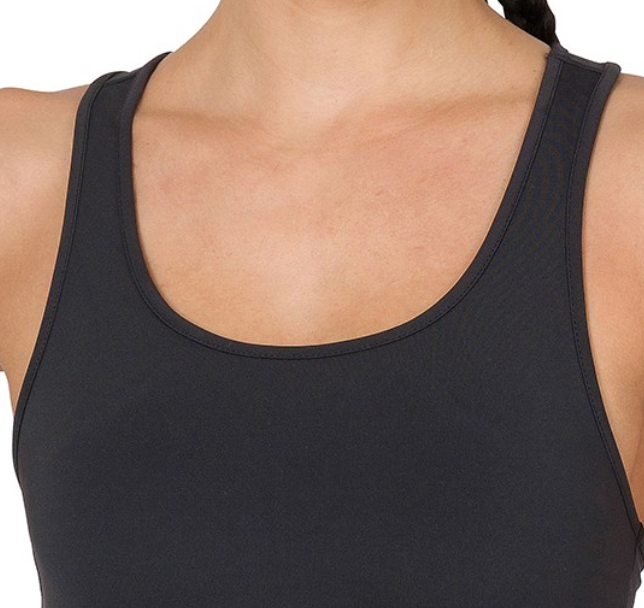 ATHLETIC RACERBACK PADDED BRA BLACK