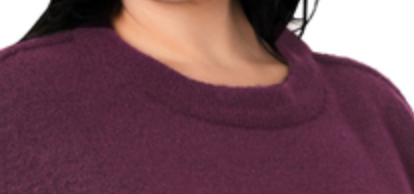 PS Raw Seam Melange Sweater PLUM