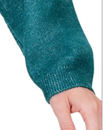 PS Raw Seam Melange Sweater TEAL