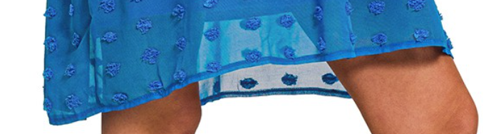 Swiss Dot Babydoll Dress OCEAN