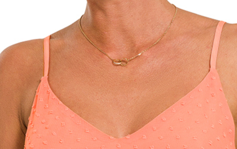 Swiss Dot V~Neck Cami CORAL
