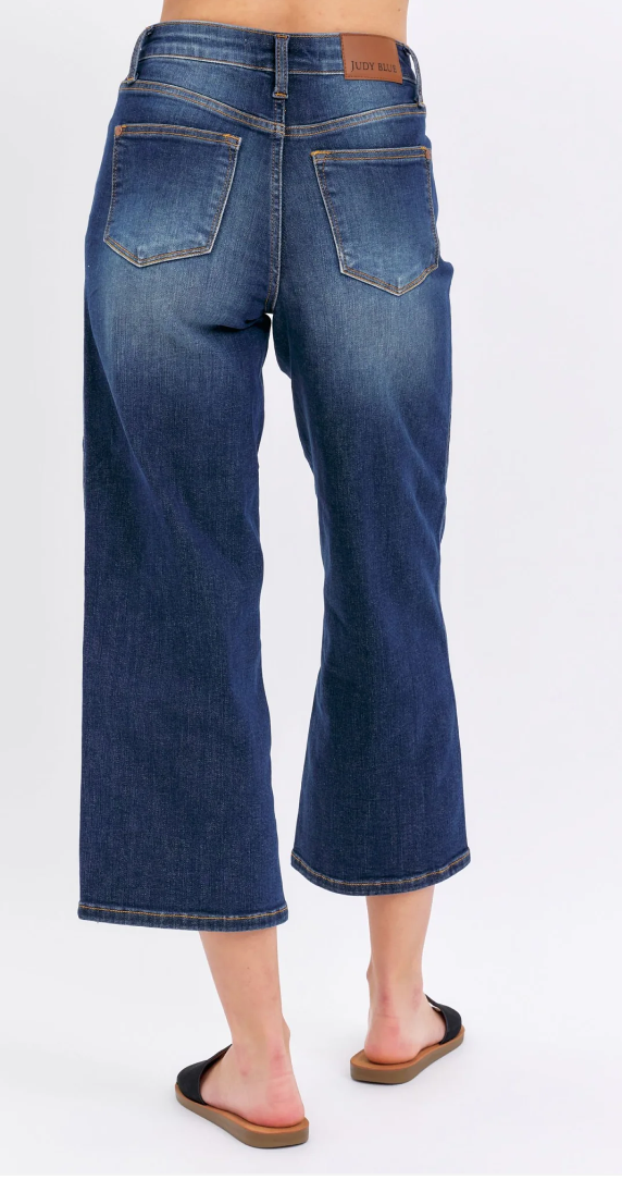Judy Blue Crop Wide Leg Jean 88876 24.75"