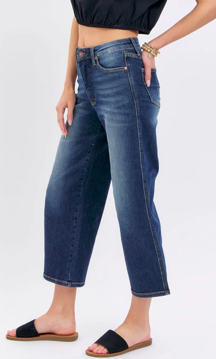 Judy Blue Crop Wide Leg Jean 88876 24.75"