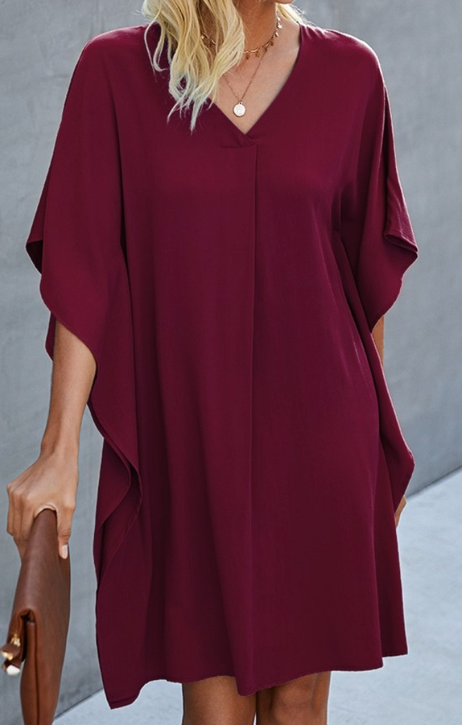 Sassy Sides Dress WINE