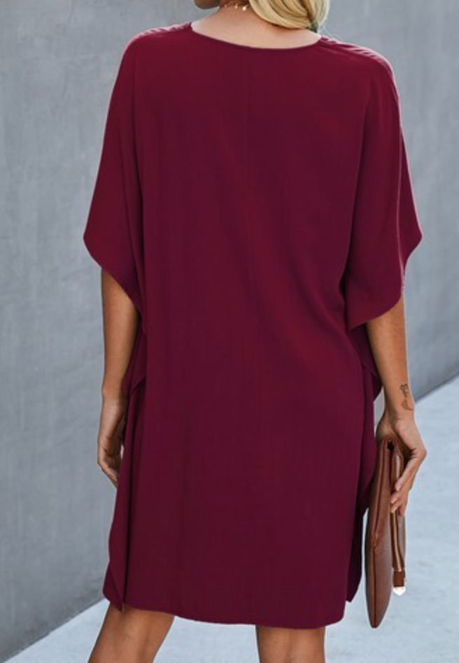 Sassy Sides Dress WINE