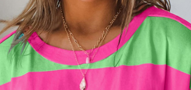 Maggie Colorblock Stripe FUCHSIA