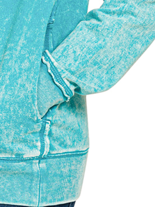 F/Terry Acid Wash Pocket TEAL
