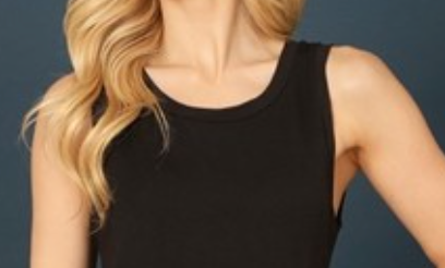VNeck Sleeveless Pleated Detail Dress BLACK