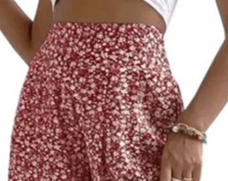 Palazzo High Waist Floral RED