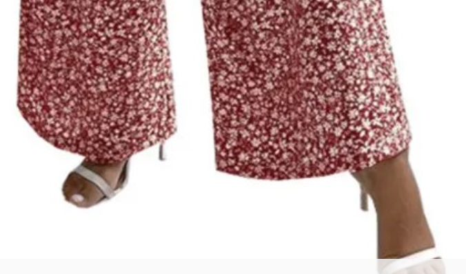 Palazzo High Waist Floral RED
