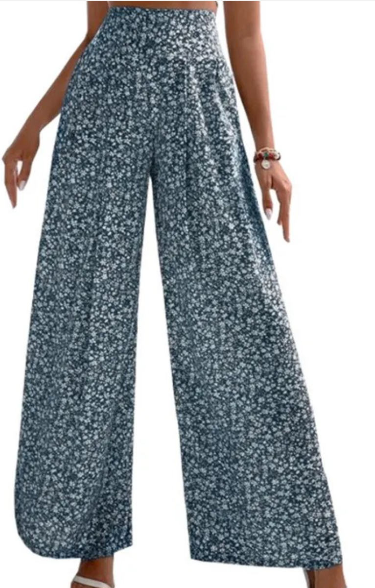 Palazzo High Waist Floral BLUE