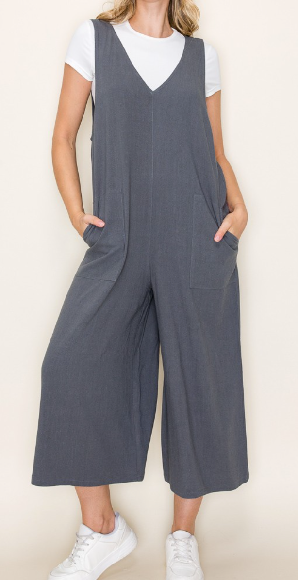 Solid Midi Jumper GUN METAL
