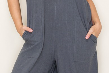 Solid Midi Jumper GUN METAL