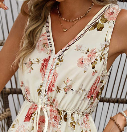 Amelia Floral Dress CREAM