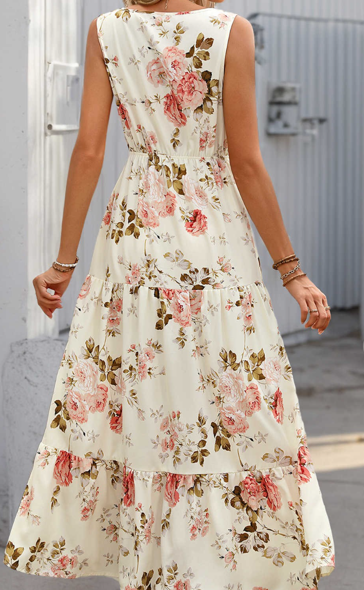 Amelia Floral Dress CREAM
