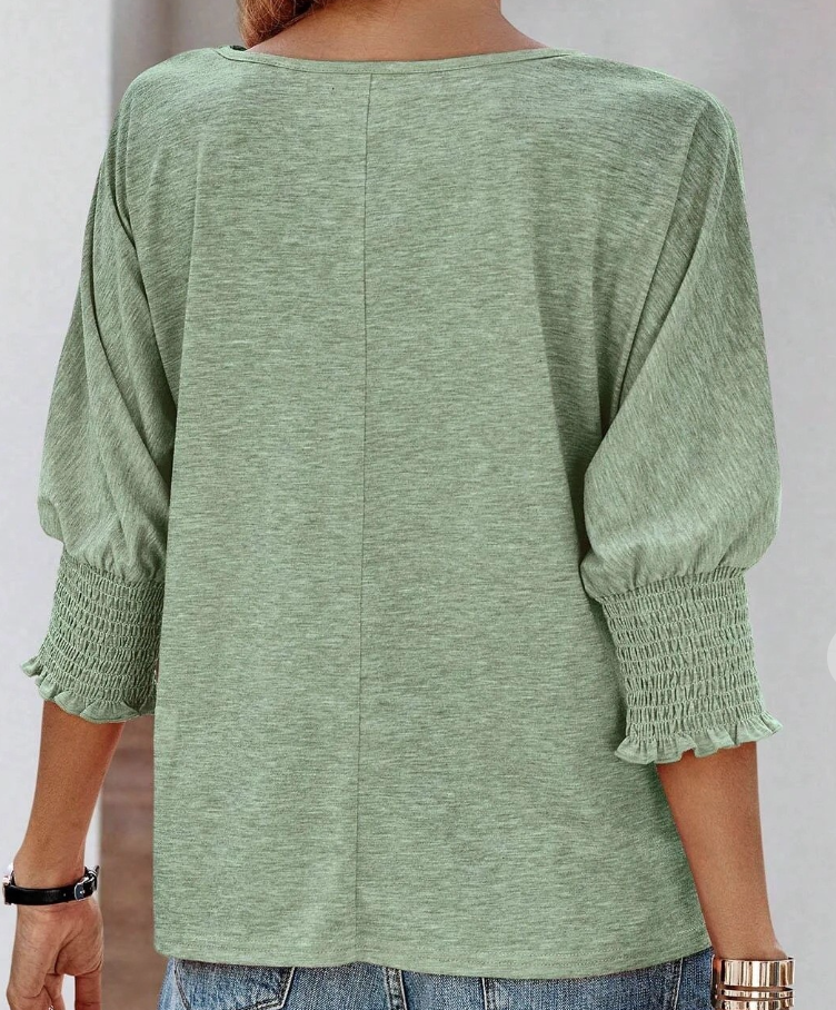 Shirred Cuff Tri Blend LODEN