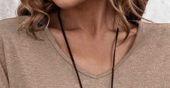 V~Neck Double Layer Sleeve MOCHA
