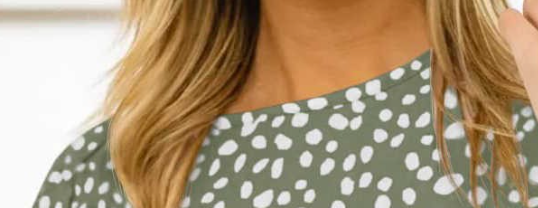 Abstract Puff Sleeve GREEN