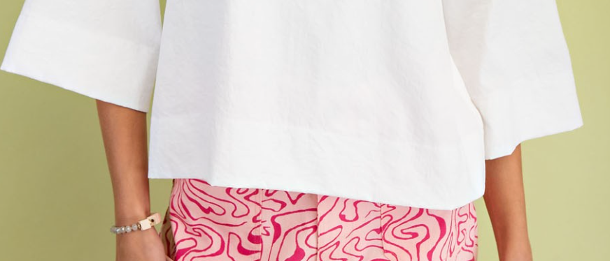 Ruffled Neck Blouse WHITE