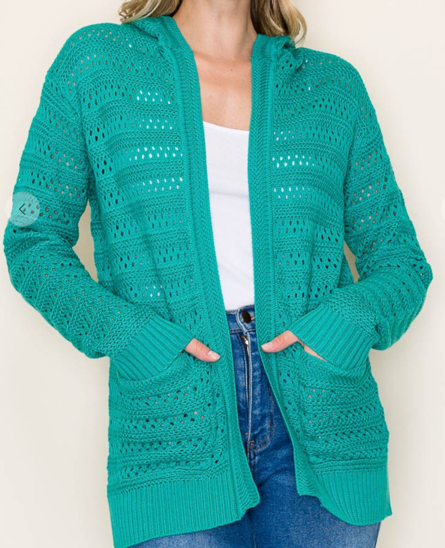 Crochet Hoodie Sweater JADE