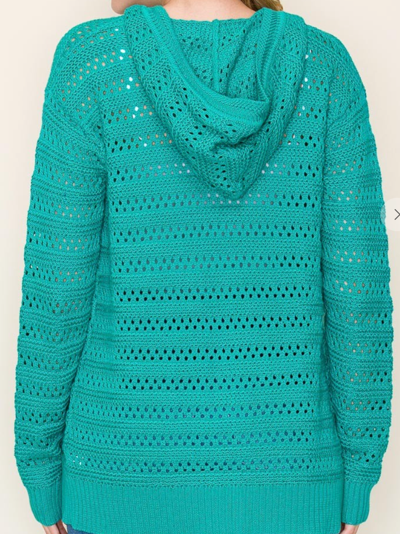 Crochet Hoodie Sweater JADE