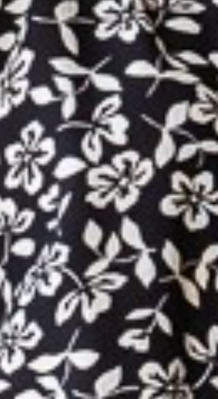 Floral On/Off Shoulder Blouse B&W