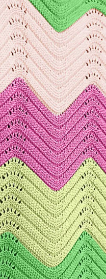 Color Block Wave Sweater GREEN