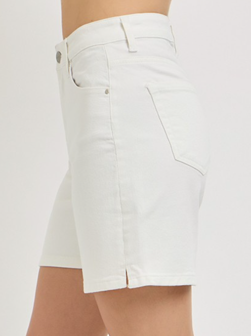 RISEN Tum Ctrl HR Relaxed Shorts WHITE