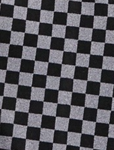 Checkered Dolman Knit BLACK