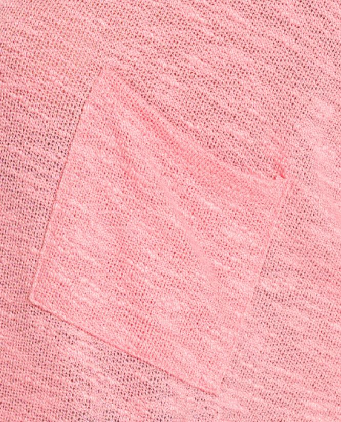 Pocket Oversized Slub Hacci PINK