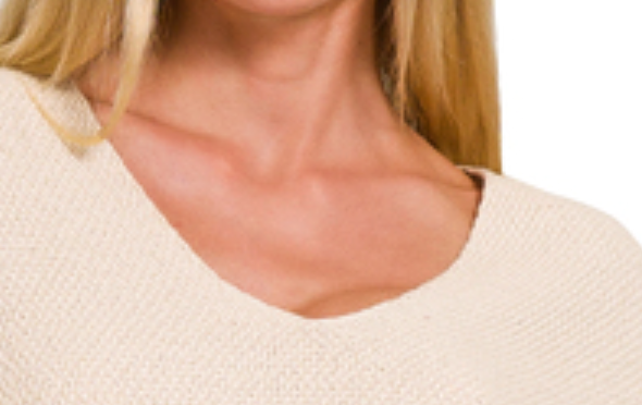 V~Neck Dolman Sweater SAND