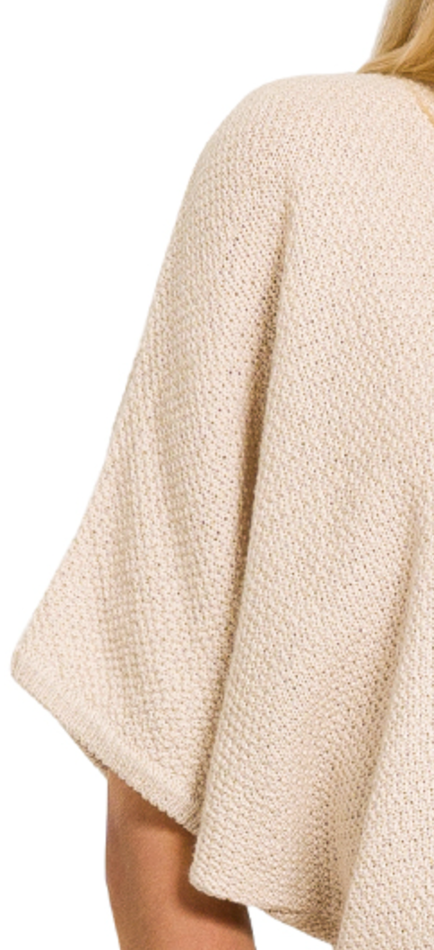 V~Neck Dolman Sweater SAND